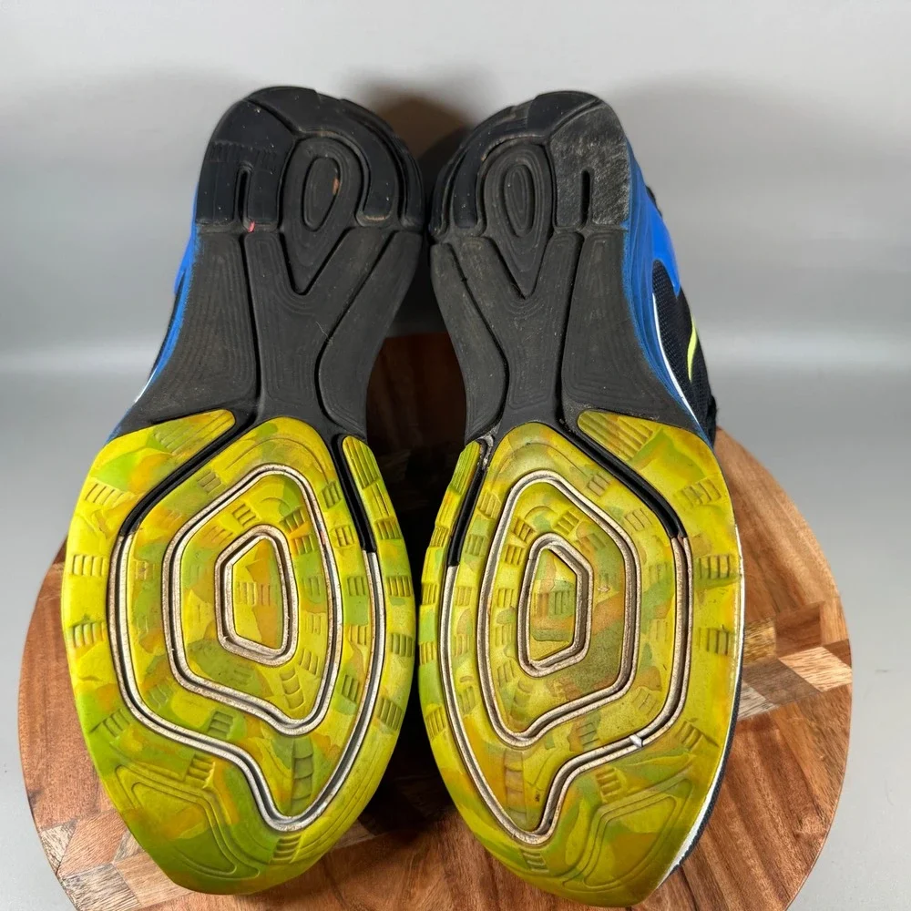 Nike‎ Lunarglide 6 Mens 12.5 Black Volt Blue Lagoon Running Shoes 654433-004